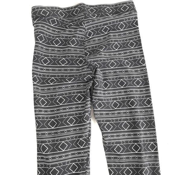 PINK Victoria's Secret VS Dog Small Gray White Cotton Geometric Stretch Leggings - Picture 3 of 10